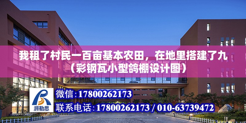 我租了村民一百畝基本農田，在地里搭建了九（彩鋼瓦小型鴿棚設計圖） 北京鋼結構設計