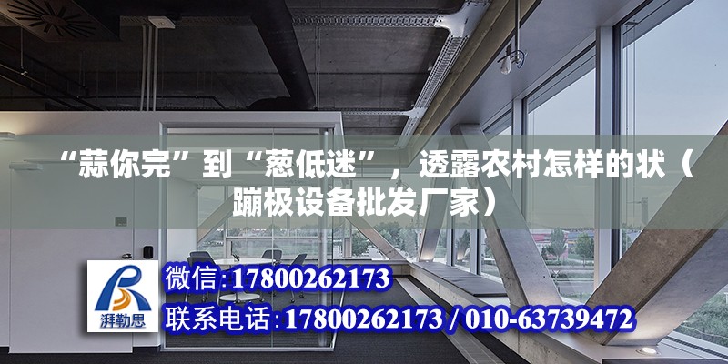 “蒜你完”到“蔥低迷”，透露農村怎樣的狀（蹦極設備批發廠家） 北京鋼結構設計