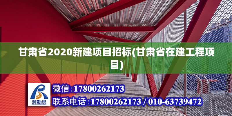 甘肅省2020新建項目招標(甘肅省在建工程項目)