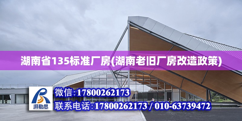 湖南省135標準廠房(湖南老舊廠房改造政策)