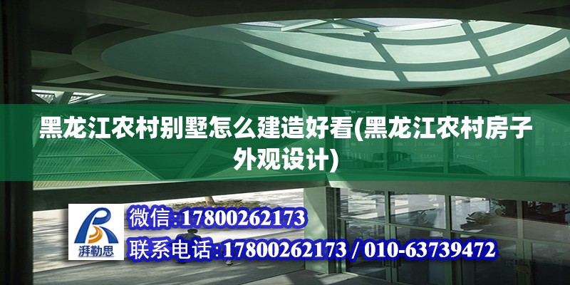 黑龍江農村別墅怎么建造好看(黑龍江農村房子外觀設計)