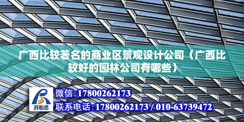 廣西比較著名的商業區景觀設計公司（廣西比較好的園林公司有哪些）