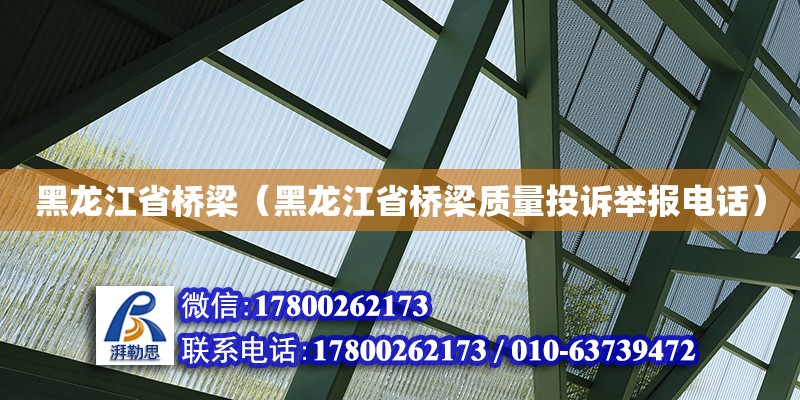 黑龍江省橋梁（黑龍江省橋梁質(zhì)量投訴舉報電話）