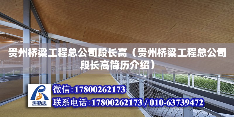 貴州橋梁工程總公司段長高（貴州橋梁工程總公司段長高簡歷介紹）