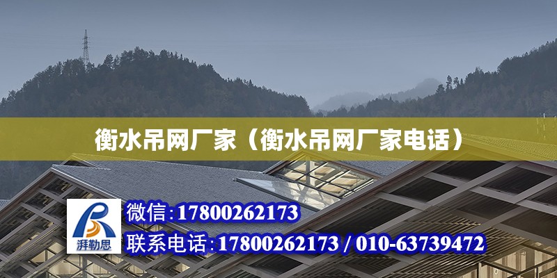 衡水吊網廠家（衡水吊網廠家電話） 鋼結構網架設計