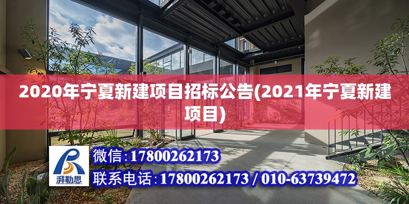 2020年寧夏新建項目招標公告(2021年寧夏新建項目)