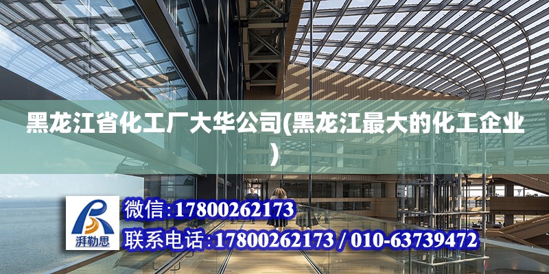 黑龍江省化工廠大華公司(黑龍江最大的化工企業)