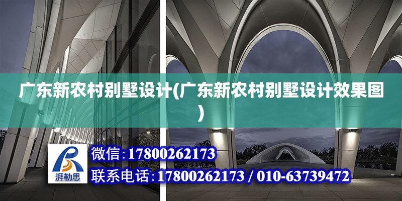 廣東新農村別墅設計(廣東新農村別墅設計效果圖)