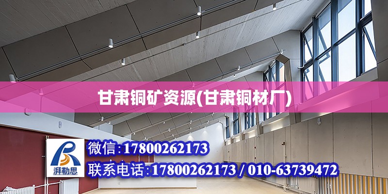 甘肅銅礦資源(甘肅銅材廠) 結構橋梁鋼結構設計