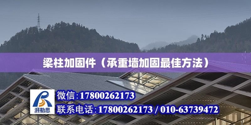 梁柱加固件（承重墻加固最佳方法） 鋼結構蹦極設計