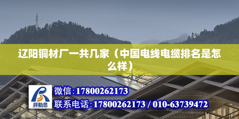 遼陽銅材廠一共幾家（中國電線電纜排名是怎么樣） 結構砌體設計