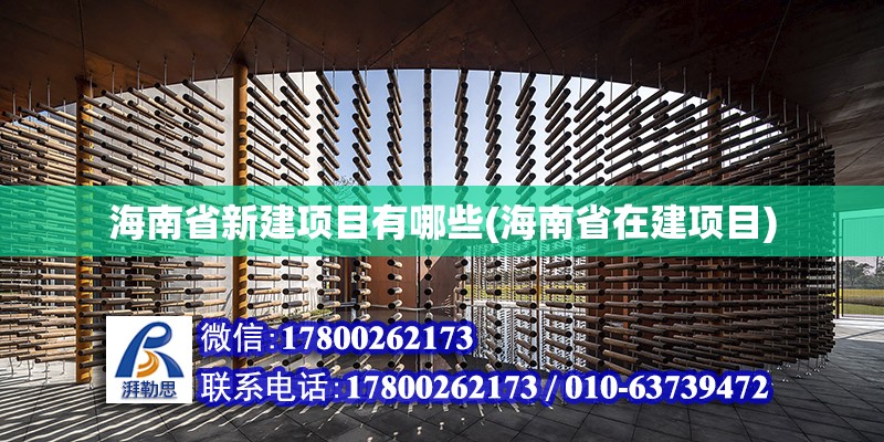 海南省新建項目有哪些(海南省在建項目) 鋼結構跳臺設計