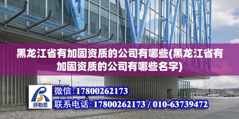 黑龍江省有加固資質的公司有哪些(黑龍江省有加固資質的公司有哪些名字)