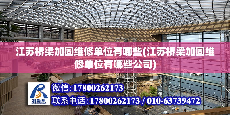 江蘇橋梁加固維修單位有哪些(江蘇橋梁加固維修單位有哪些公司)