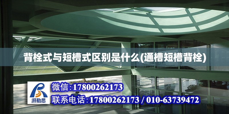 背栓式與短槽式區別是什么(通槽短槽背栓) 結構橋梁鋼結構施工