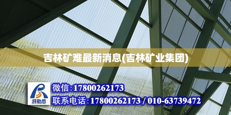 吉林礦難最新消息(吉林礦業集團)