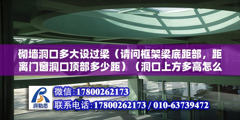 砌墻洞口多大設(shè)過(guò)梁（請(qǐng)問(wèn)框架梁底距部，距離門(mén)窗洞口頂部多少距）（洞口上方多高怎么設(shè)置過(guò)梁）