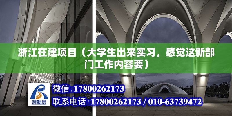 浙江在建項目（大學(xué)生出來實習(xí)，感覺這新部門工作內(nèi)容要）