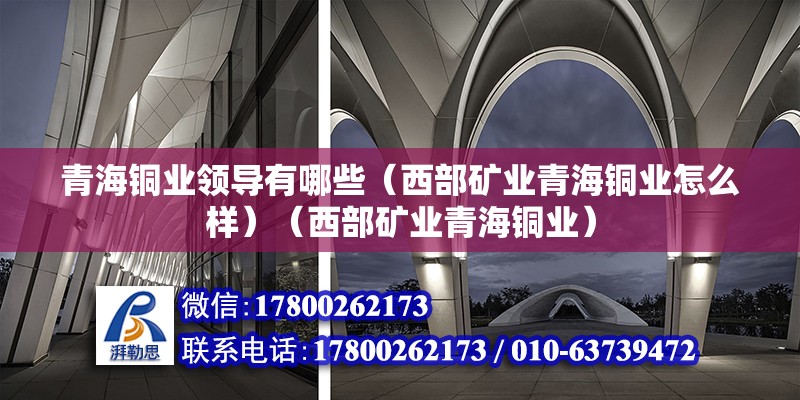 青海銅業領導有哪些（西部礦業青海銅業怎么樣）（西部礦業青海銅業） 北京加固設計