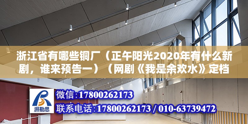 浙江省有哪些銅廠（正午陽光2020年有什么新劇，誰來預告一）（網劇《我是余歡水》定檔）