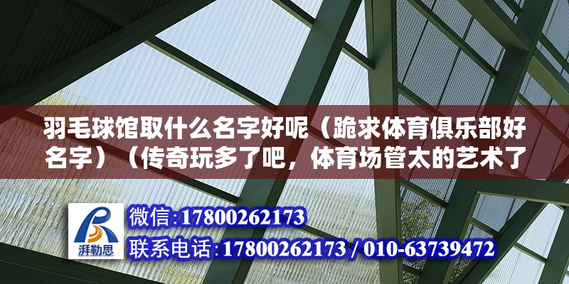 羽毛球館取什么名字好呢（跪求體育俱樂部好名字）（傳奇玩多了吧，體育場管太的藝術了還沒有必要讓人誤會）