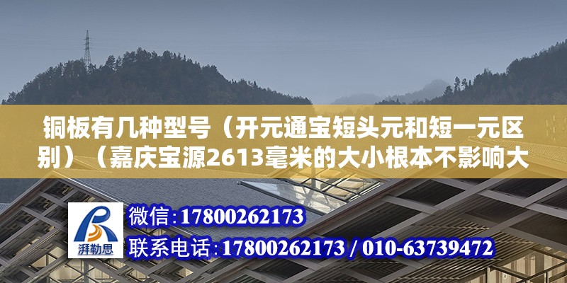 銅板有幾種型號（開元通寶短頭元和短一元區別）（嘉慶寶源2613毫米的大小根本不影響大其在錢幣市場上的價值和地位）