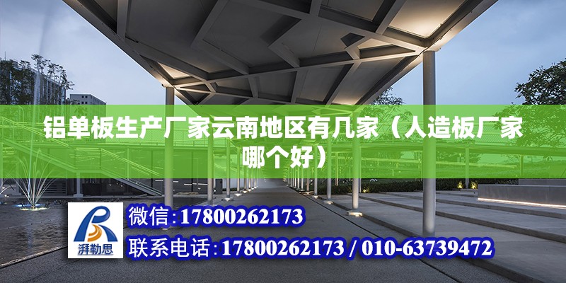 鋁單板生產廠家云南地區有幾家（人造板廠家哪個好） 結構機械鋼結構設計