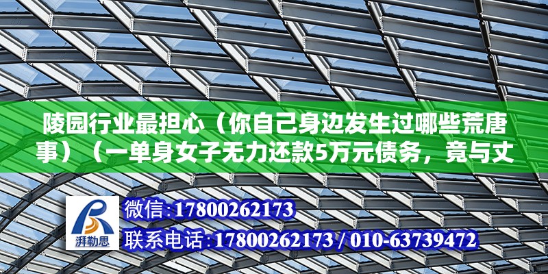 陵園行業(yè)最擔(dān)心（你自己身邊發(fā)生過(guò)哪些荒唐事）（一單身女子無(wú)力還款5萬(wàn)元債務(wù)，竟與丈夫離婚的話，誰(shuí)也沒(méi)想到） 鋼結(jié)構(gòu)網(wǎng)架施工