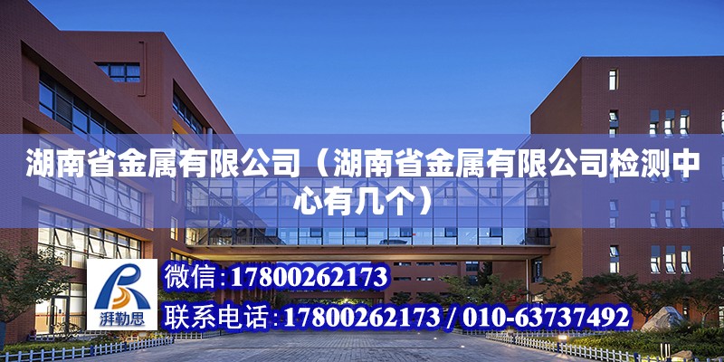 湖南省金屬有限公司（湖南省金屬有限公司檢測中心有幾個） 鋼結構網架設計