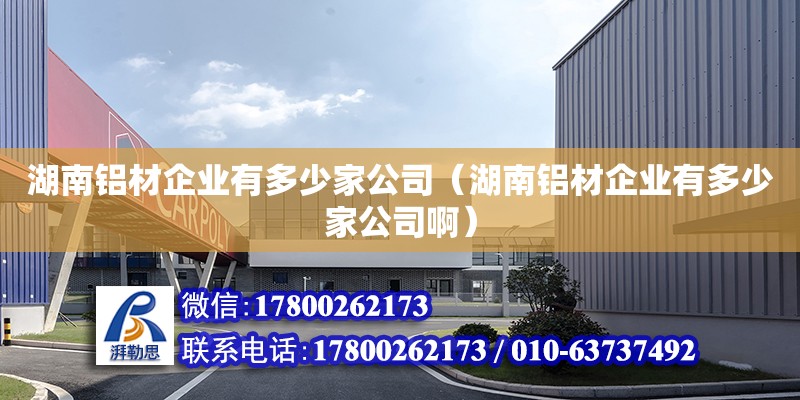 湖南鋁材企業有多少家公司（湖南鋁材企業有多少家公司啊） 鋼結構網架設計