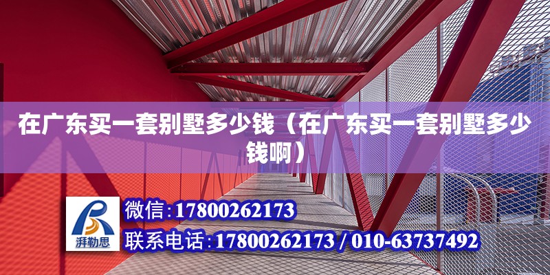 在廣東買一套別墅多少錢（在廣東買一套別墅多少錢啊）