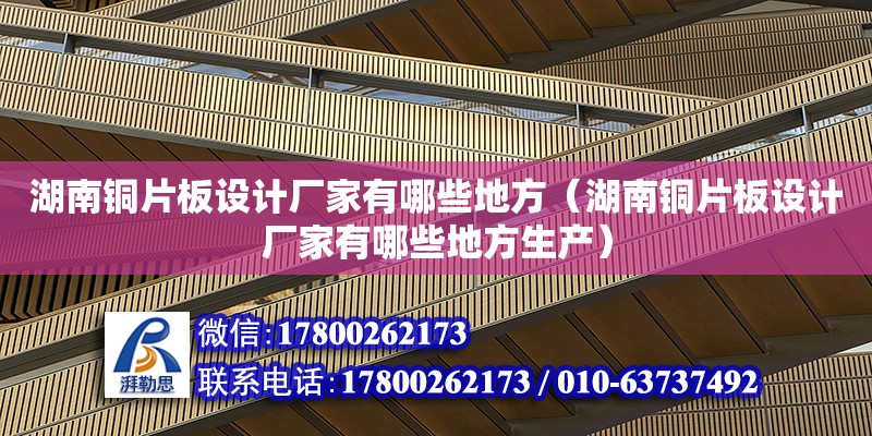 湖南銅片板設計廠家有哪些地方（湖南銅片板設計廠家有哪些地方生產）