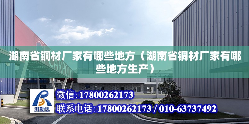 湖南省銅材廠家有哪些地方（湖南省銅材廠家有哪些地方生產(chǎn)）