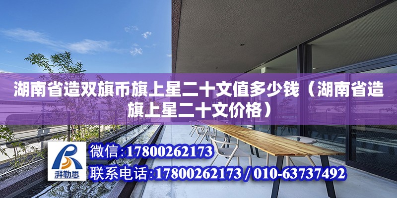 湖南省造雙旗幣旗上星二十文值多少錢（湖南省造旗上星二十文價格）