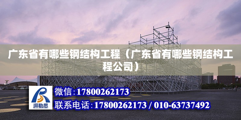 廣東省有哪些鋼結構工程（廣東省有哪些鋼結構工程公司） 鋼結構網(wǎng)架設計