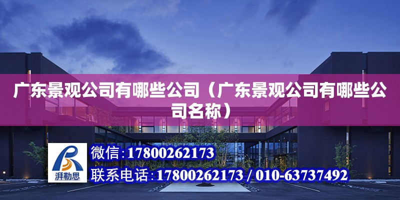 廣東景觀公司有哪些公司（廣東景觀公司有哪些公司名稱） 鋼結構網架設計