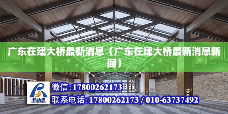 廣東在建大橋最新消息（廣東在建大橋最新消息新聞） 鋼結構網架設計