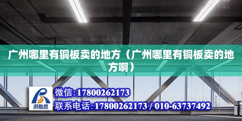 廣州哪里有銅板賣的地方（廣州哪里有銅板賣的地方啊） 鋼結(jié)構(gòu)網(wǎng)架設(shè)計