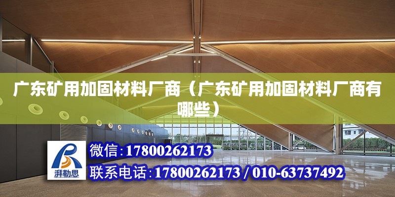 廣東礦用加固材料廠商（廣東礦用加固材料廠商有哪些） 鋼結(jié)構(gòu)網(wǎng)架設計