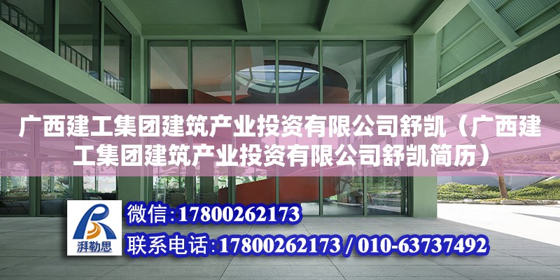 廣西建工集團建筑產業投資有限公司舒凱（廣西建工集團建筑產業投資有限公司舒凱簡歷）