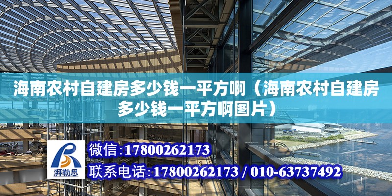 海南農村自建房多少錢一平方啊（海南農村自建房多少錢一平方啊圖片）