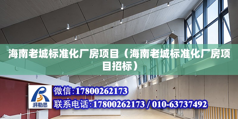 海南老城標準化廠房項目（海南老城標準化廠房項目招標） 鋼結構網架設計