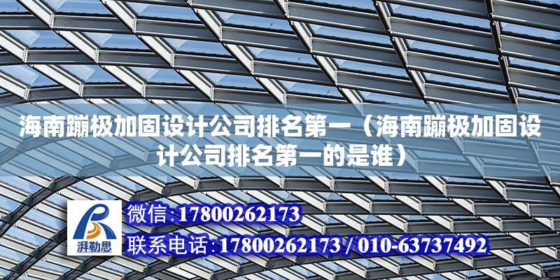 海南蹦極加固設計公司排名第一（海南蹦極加固設計公司排名第一的是誰）