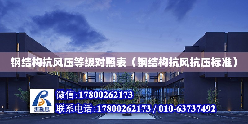 鋼結構抗風壓等級對照表（鋼結構抗風抗壓標準） 結構框架施工