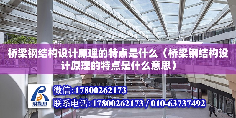 橋梁鋼結構設計原理的特點是什么（橋梁鋼結構設計原理的特點是什么意思）