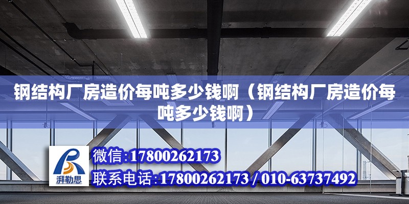 鋼結構廠房造價每噸多少錢啊（鋼結構廠房造價每噸多少錢啊）