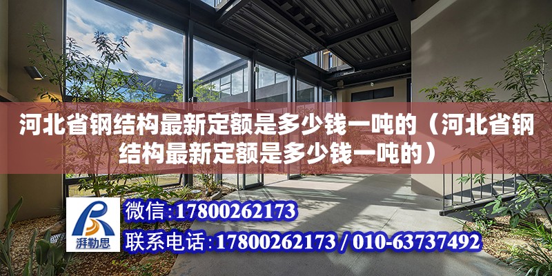 河北省鋼結構最新定額是多少錢一噸的（河北省鋼結構最新定額是多少錢一噸的）