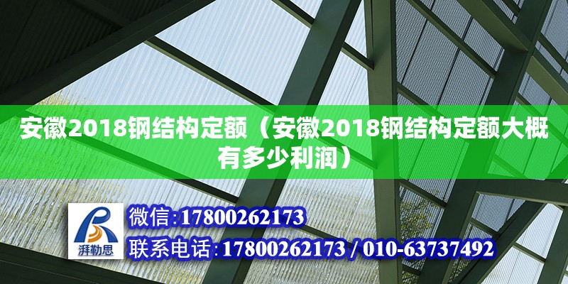 安徽2018鋼結構定額（安徽2018鋼結構定額大概有多少利潤） 鋼結構蹦極設計