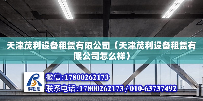 天津茂利設(shè)備租賃有限公司（天津茂利設(shè)備租賃有限公司怎么樣）