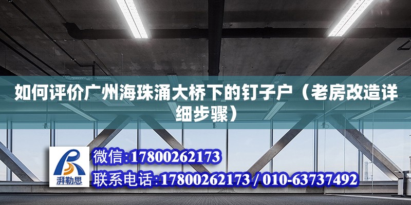 如何評價廣州海珠涌大橋下的釘子戶（老房改造詳細步驟）